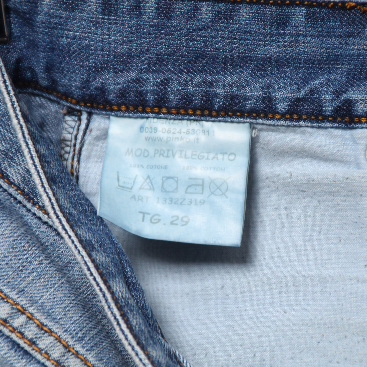 Pinko Jeans W29 Denim Unisex Vita Bassa
