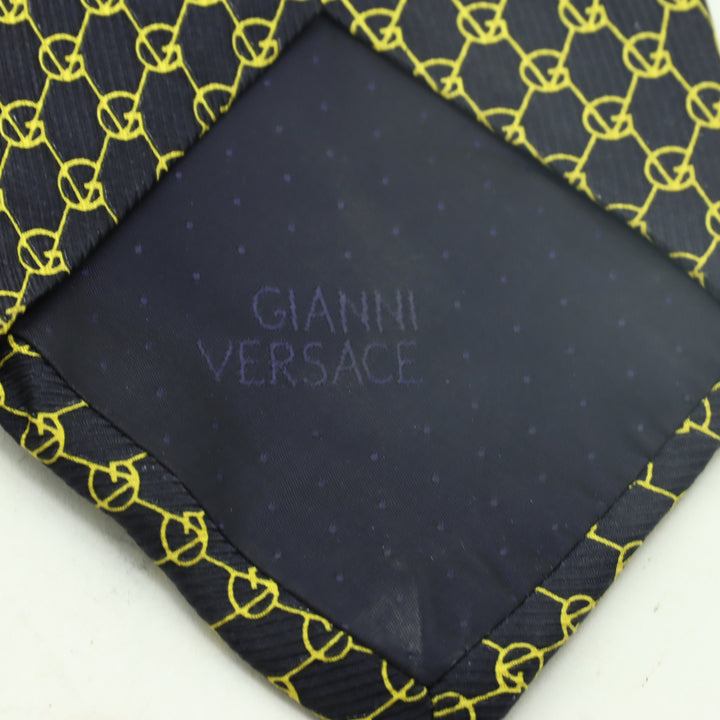 Gianni Versace Cravatta Vintage Uomo Blu