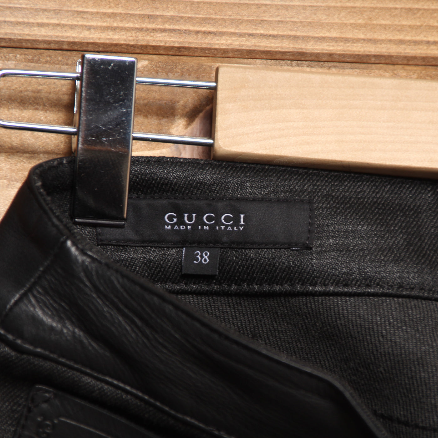 Gucci New Leggins Jeans 38 Nero Donna Vita Bassa