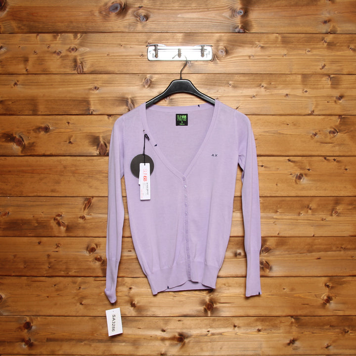 Sun 68 Cardigan Lilla Taglia S Donna Deadstock w/Tags