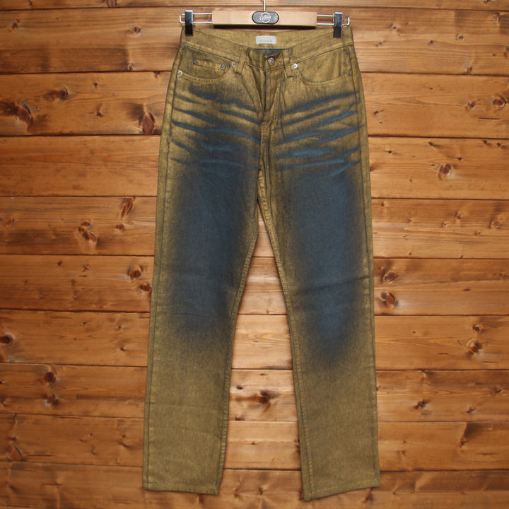 Pinko Jeans W28 Oro e Denim Donna Vita Media