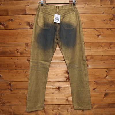 Pinko Jeans W28 Oro e Denim Donna Vita Media
