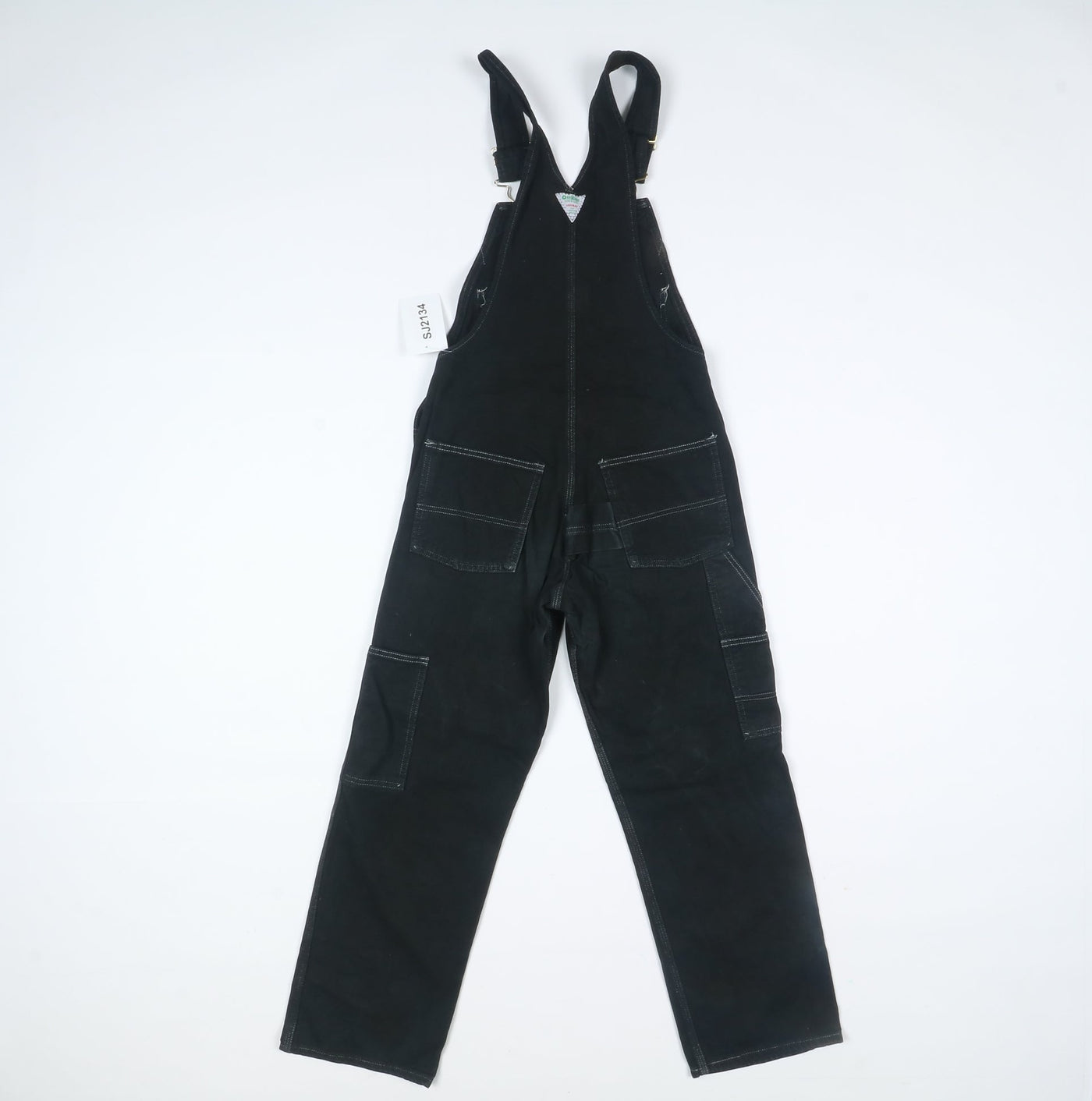 Osh Kosh Salopette di Jeans Nera Taglia S Unisex