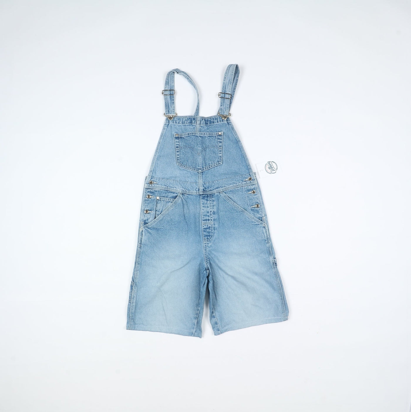 Levi's Silver Tab Salopette Short di Jeans Denim Taglia S Unisex