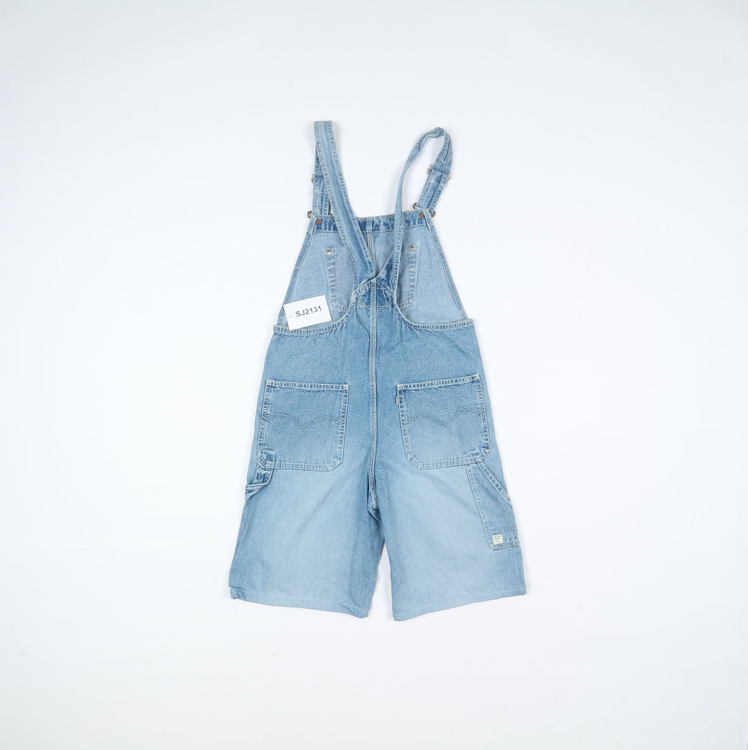 Levi's Silver Tab Salopette Short di Jeans Denim Taglia S Unisex