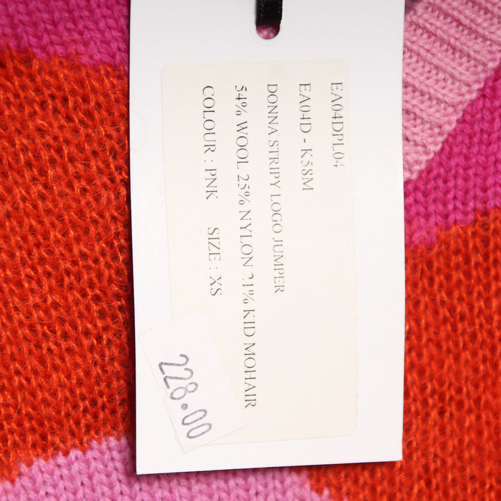 Evisu Maglione Rosa Taglia XS Donna Deadstock w/Tags