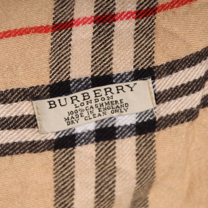 Burberry Sciarpa Rettangolare Usato Unisex Beige Made In England