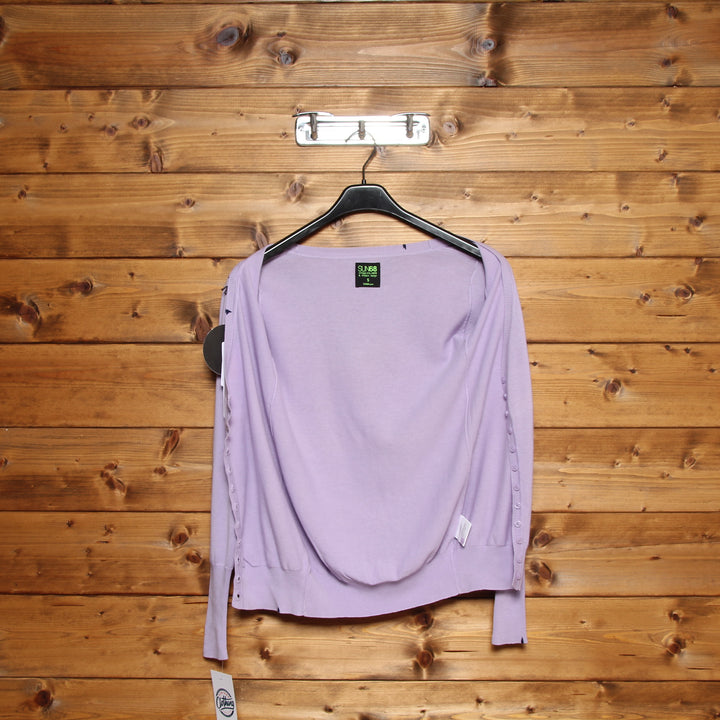 Sun 68 Cardigan Lilla Taglia S Donna Deadstock w/Tags