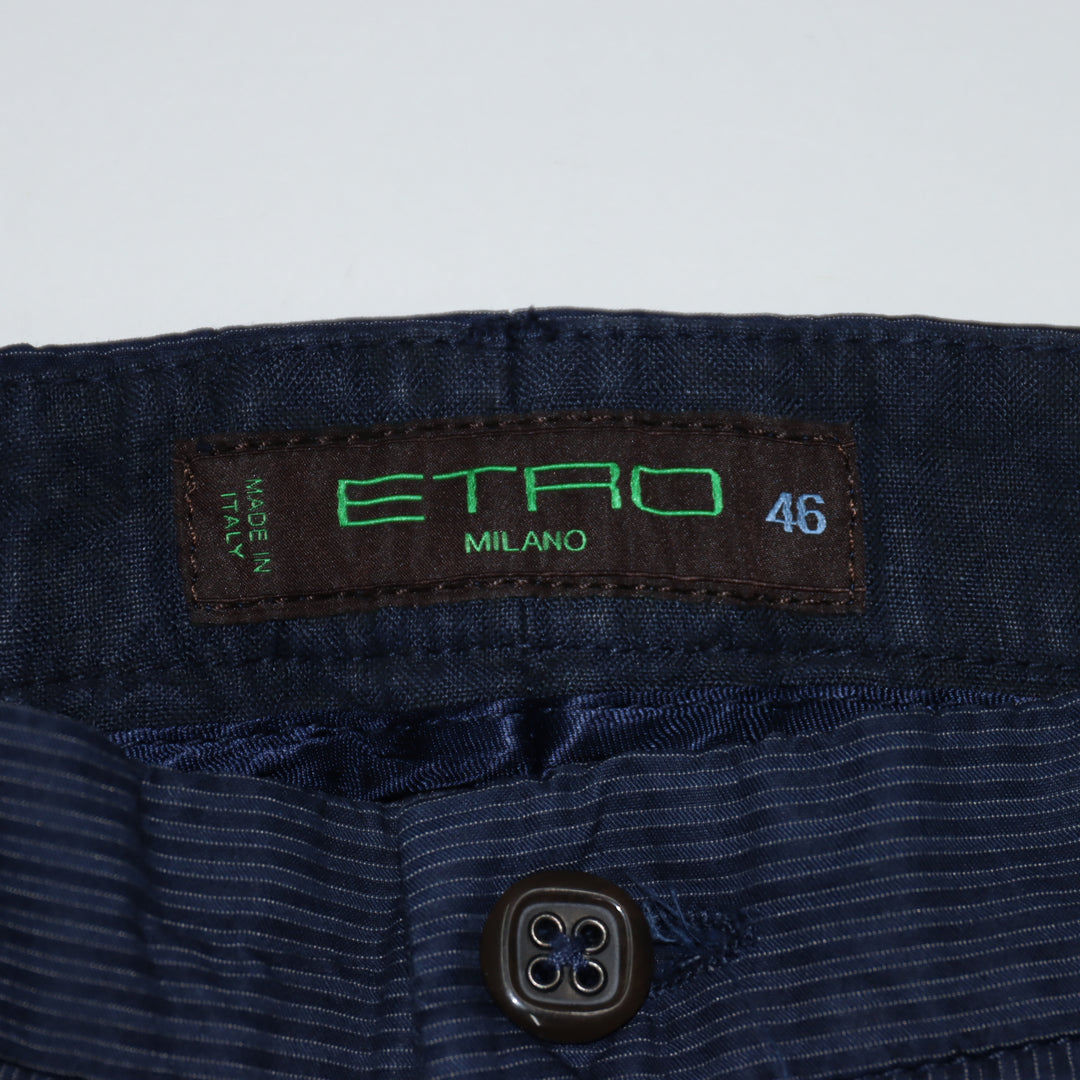 Etro Chino Jeans Blu a Righe Taglia 46 Unisex