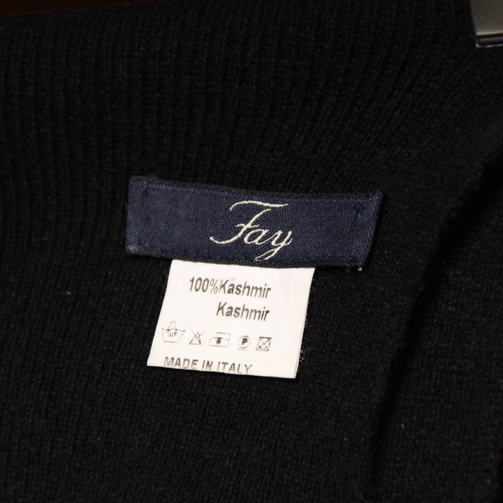 Fay Sciarpa Rettangolare Usato Unisex Nero Vintage