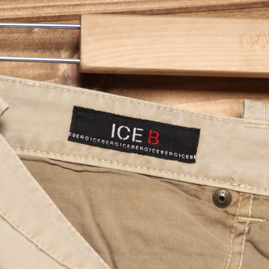 Iceberg Ice B Jeans Beige W34 Unisex Vita Bassa