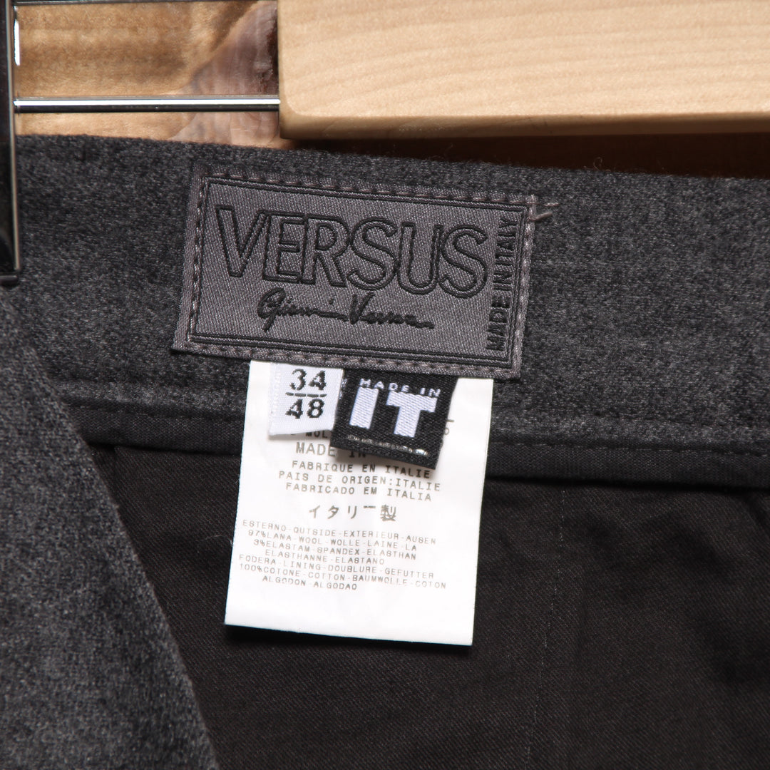 Versace Versus Pantalone Grigio W34 Unisex