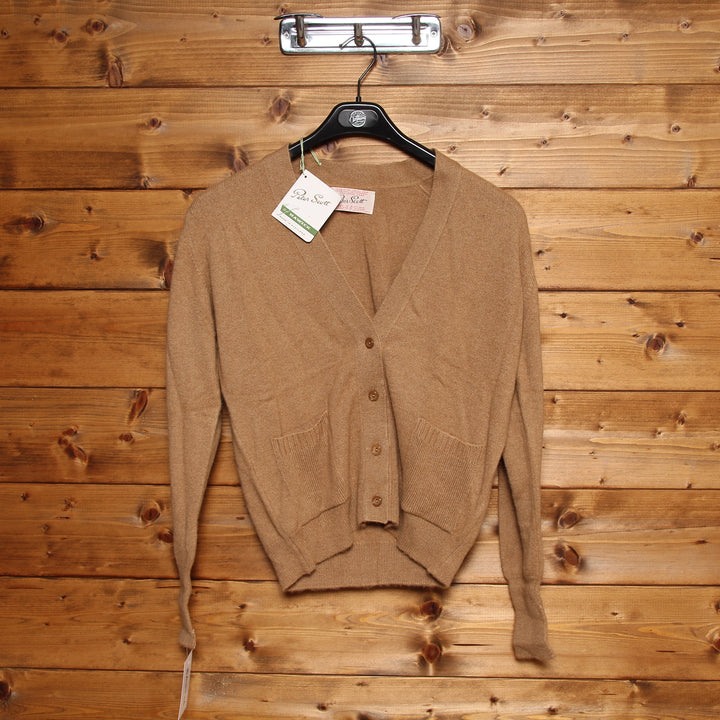 Peter Scott Cardigan Cammello Taglia 36 Donna Deadstock w/Tags