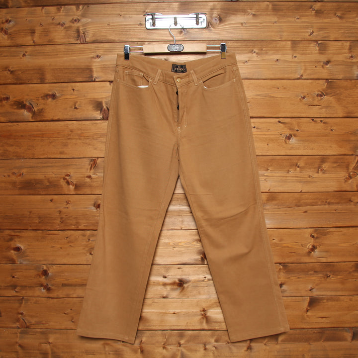 Fendi Jeans Marrone Taglia 48 Donna Vita Alta