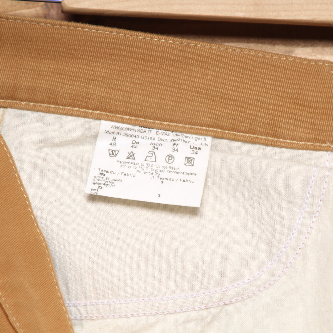 Fendi Jeans Marrone Taglia 48 Donna Vita Alta