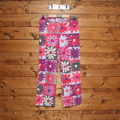 Moschino Jeans Rosa Floreale Taglia 44 Donna Vita Media