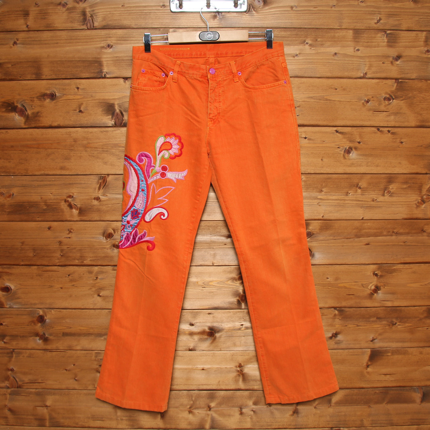 Etro Jeans Arancione W32 Donna Vita Media