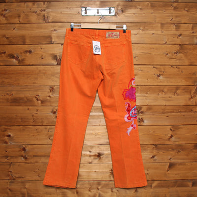 Etro Jeans Arancione W32 Donna Vita Media