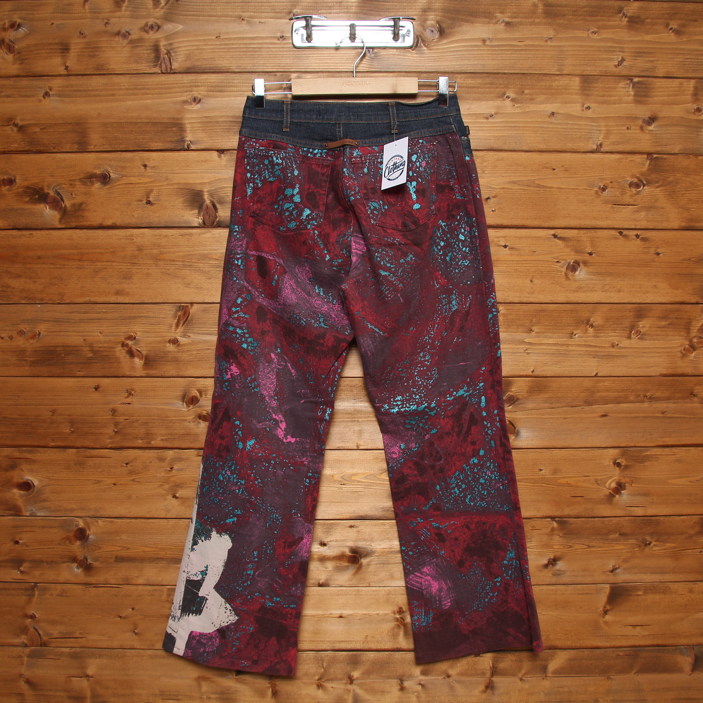Just Cavalli Bootcut Jeans Denim e Rosso Taglia 46 Donna Vita Alta