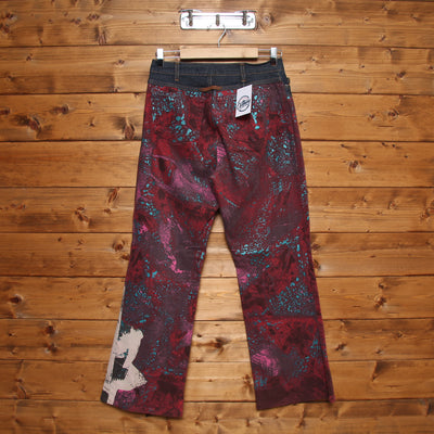 Just Cavalli Bootcut Jeans Denim e Rosso Taglia 46 Donna Vita Alta