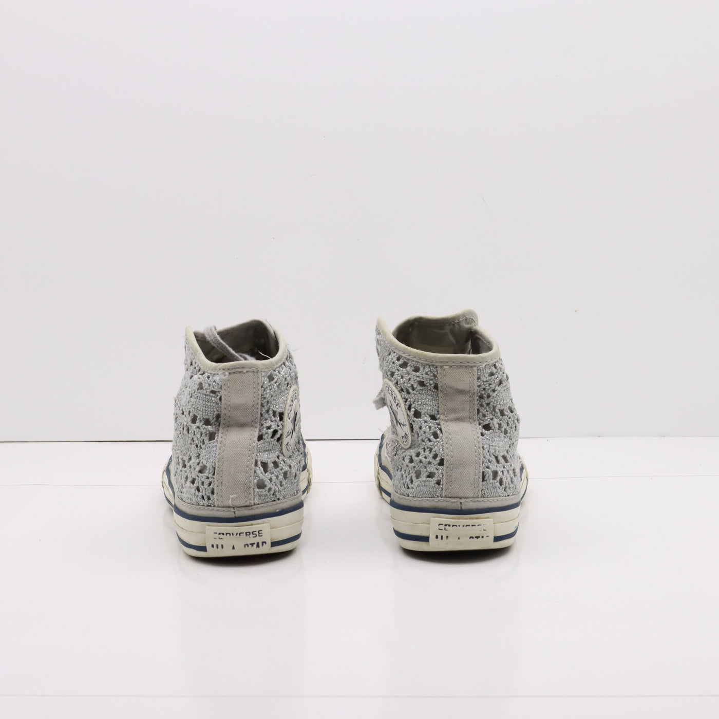 Converse All Star Alte Argentate Merlettate Eur 35 Youth