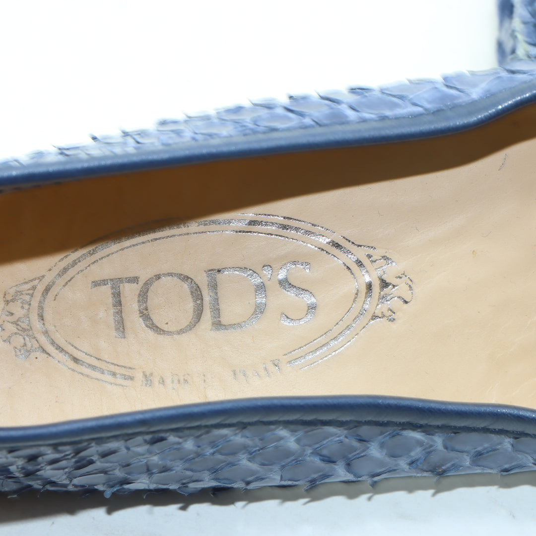 Tod's Mocassino Blu Eu 36 Donna