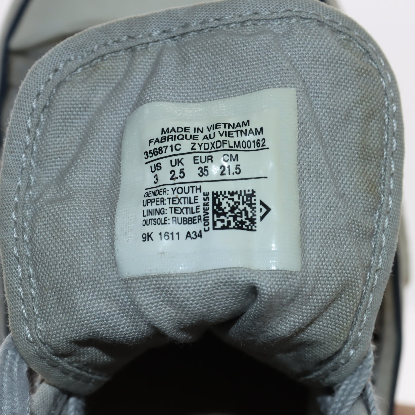 Converse All Star Alte Argentate Merlettate Eur 35 Youth