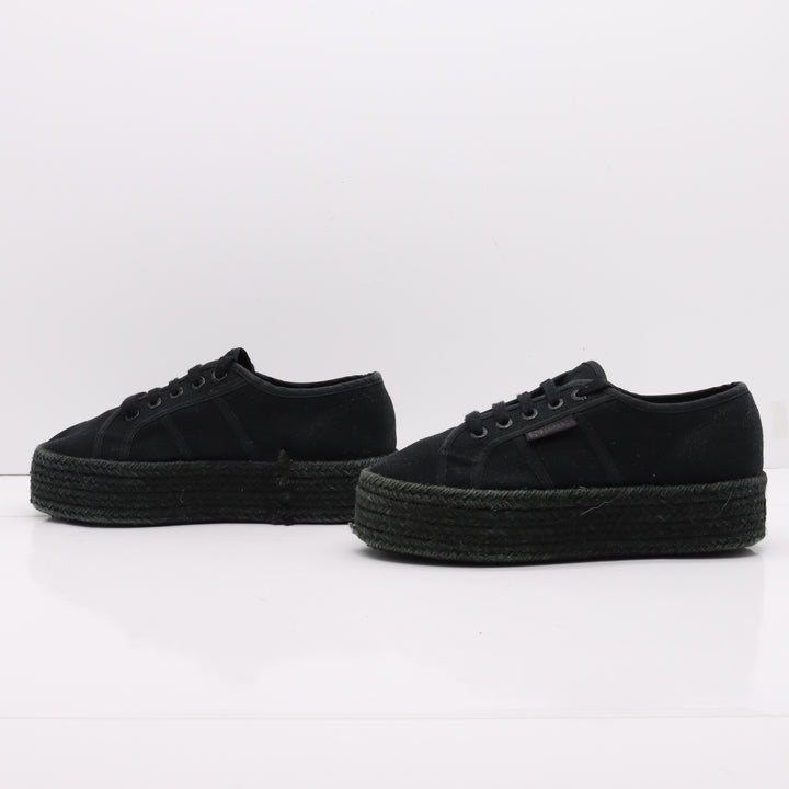 Superga Platform Basse Nero Eur 36 Unisex