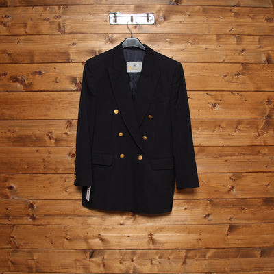 Aquascutum Giacca Doppio Petto Nero Taglia 10 Donna