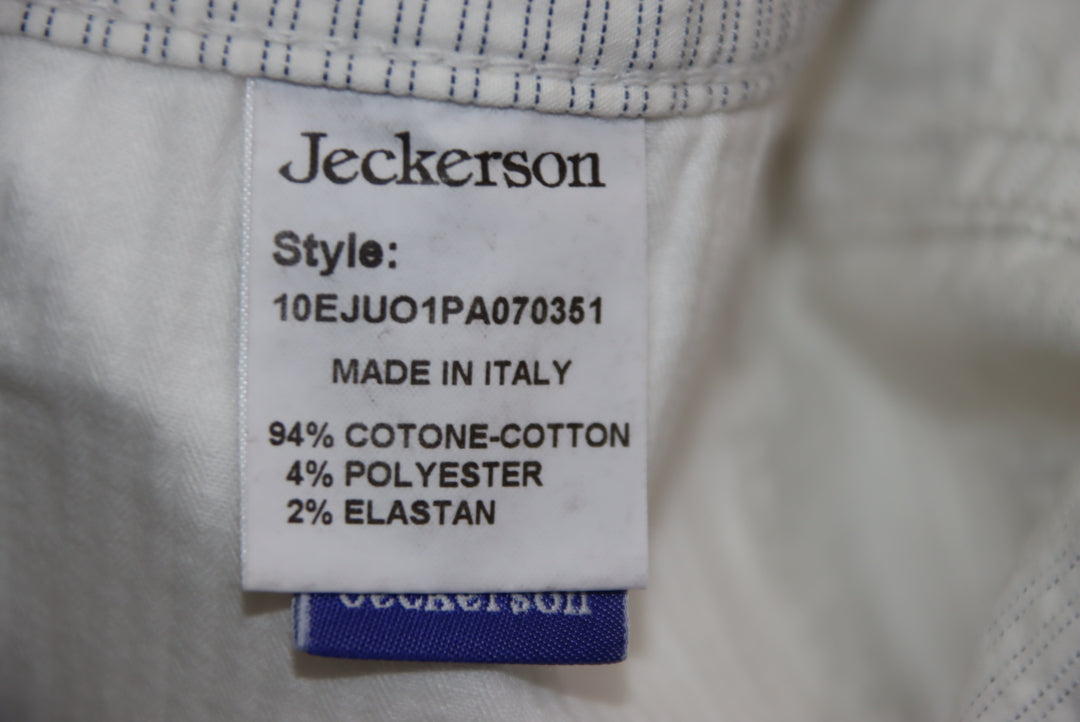 Jeckerson Pantalone Bianco W31 Unisex Deadstock w/Tags