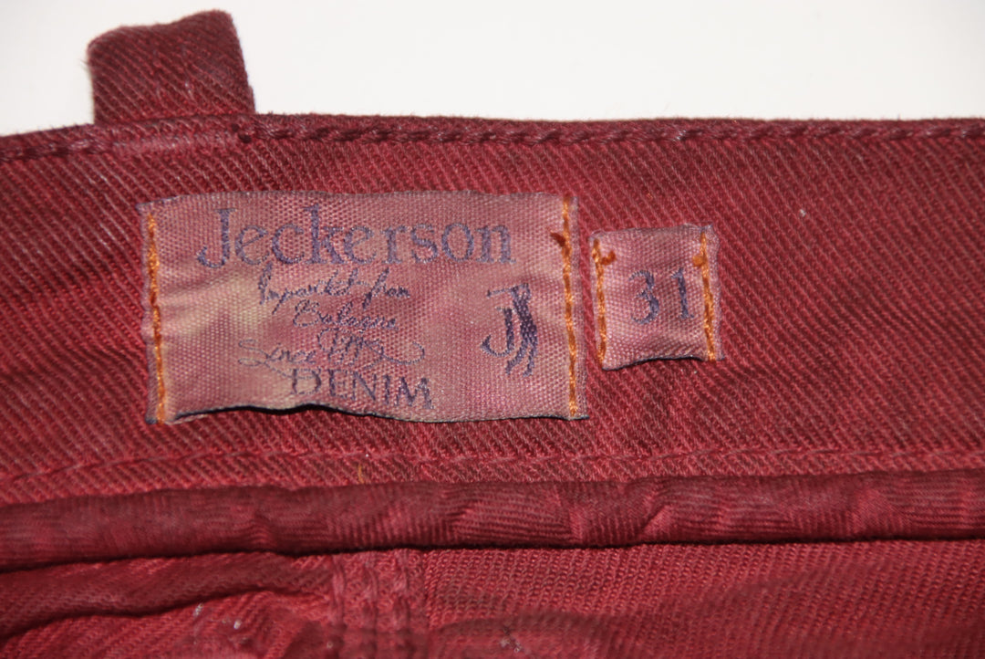 Jeckerson Pantalone Bordeaux W31 Uomo Deadstock w/Tags