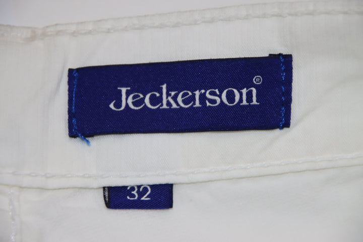 Jeckerson Pantalone Comfort Fit Bianco W32 Unisex Deadstock w/Tags