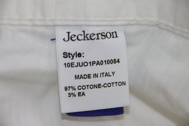 Jeckerson Pantalone Bianco W31 Uomo Deadstock w/Tags