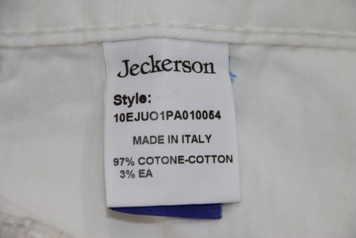 Jeckerson Pantalone Comfort Fit Bianco W31 Unisex Deadstock W/Tags