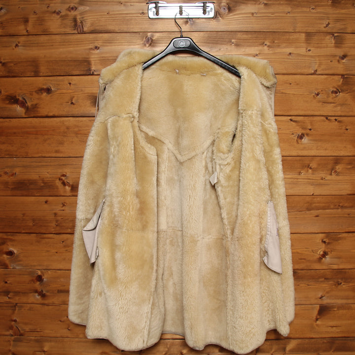 Original Shearling Montone Beige Taglia 46 Donna