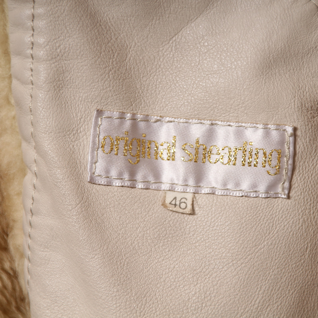 Original Shearling Montone Beige Taglia 46 Donna