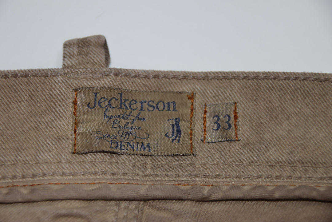Jeckerson Pantalone Beige W33 Uomo Deadstock W/Tags