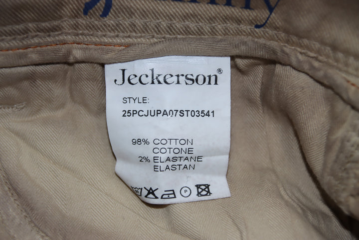 Jeckerson Pantalone Beige W33 Uomo Deadstock W/Tags