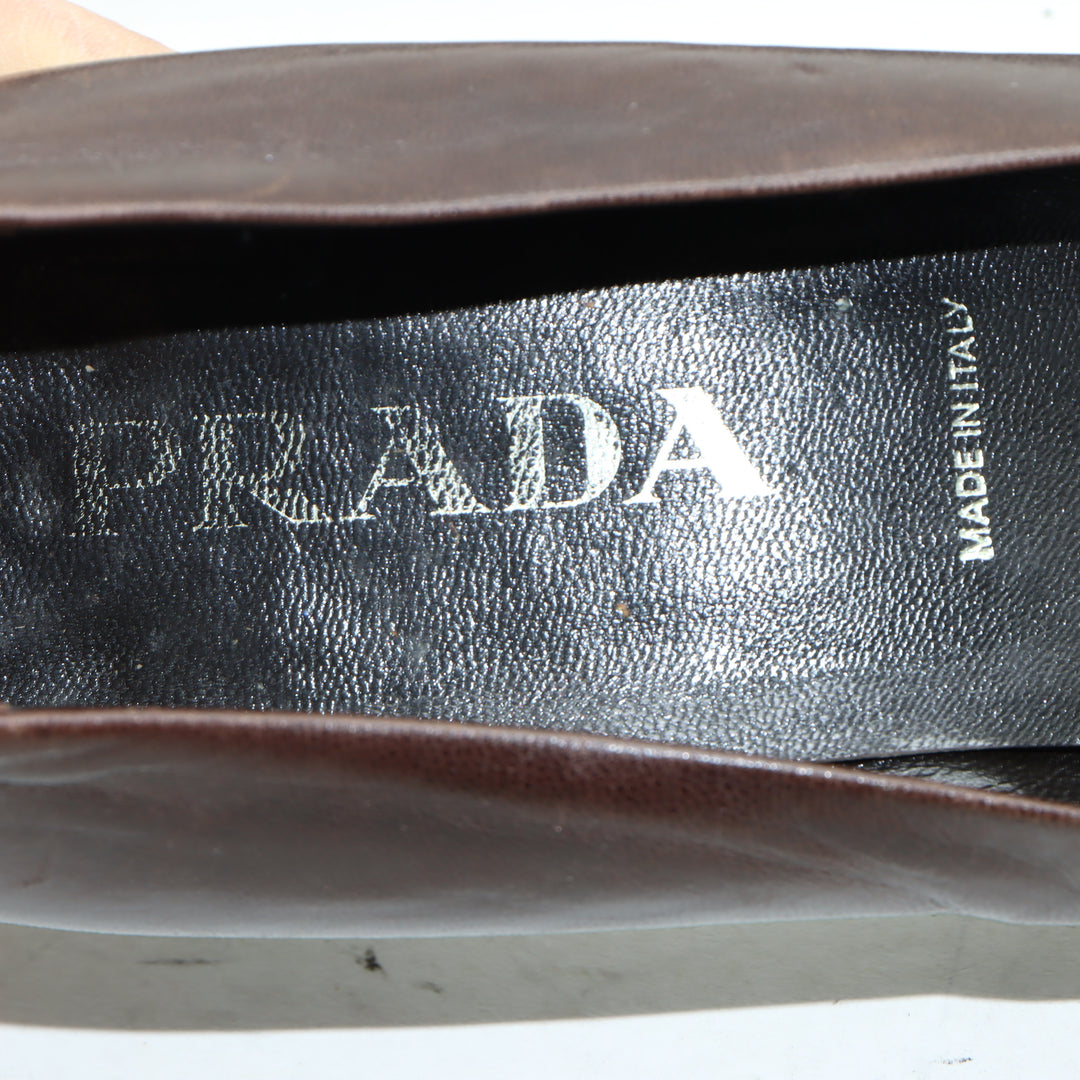 Prada Décolleté Marrone Eu 39 Donna