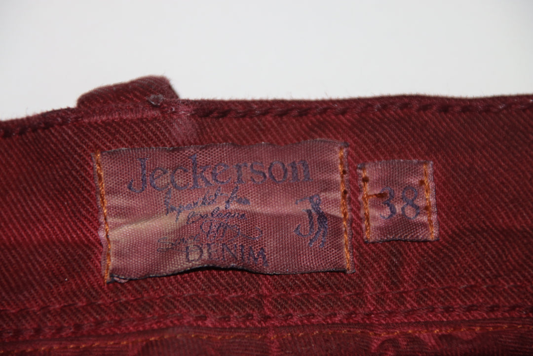 Jeckerson Pantalone Bordeaux W38 Uomo Deadstock W/Tags