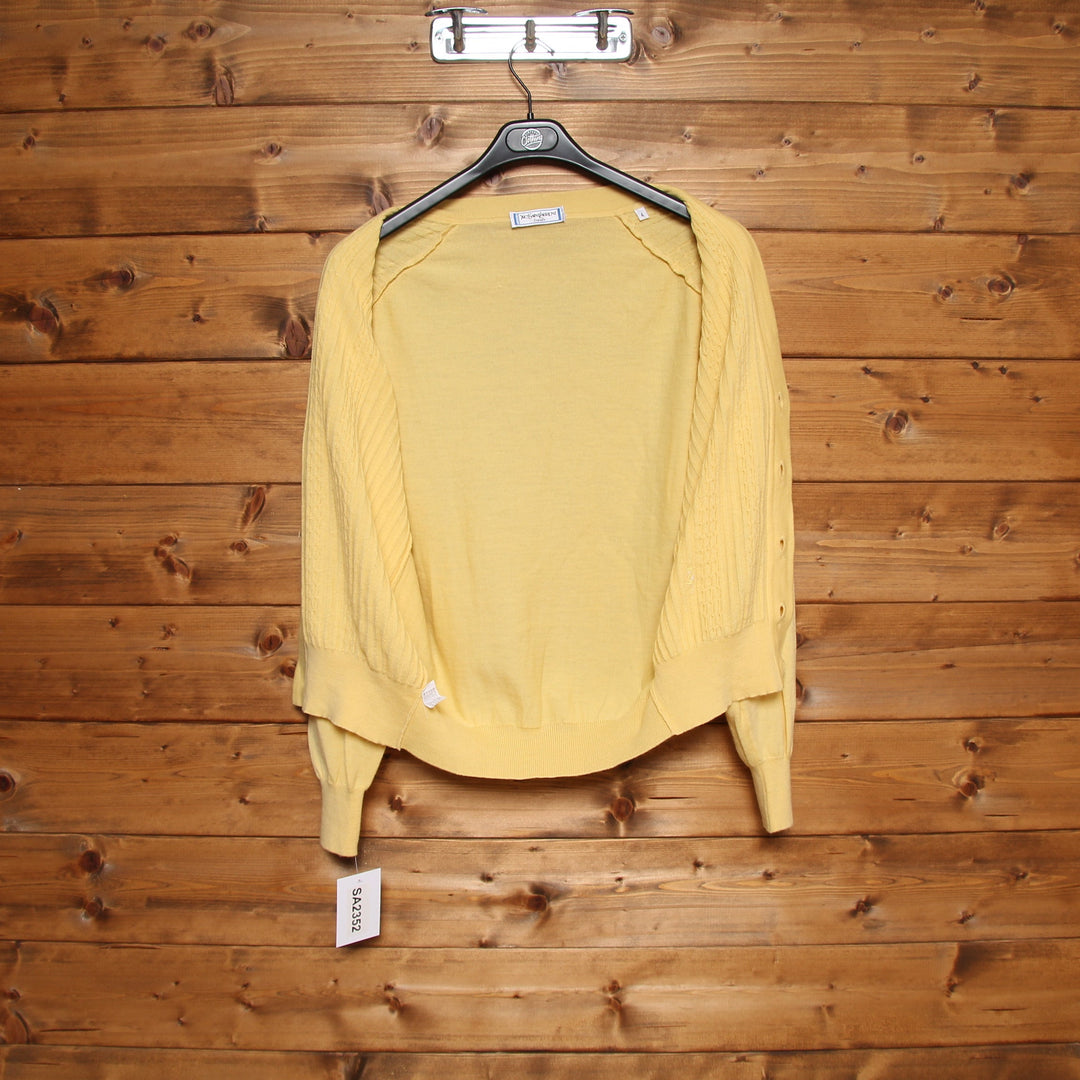 Yves Saint Laurent Cardigan Vintage Giallo Pastello Taglia 4 Donna