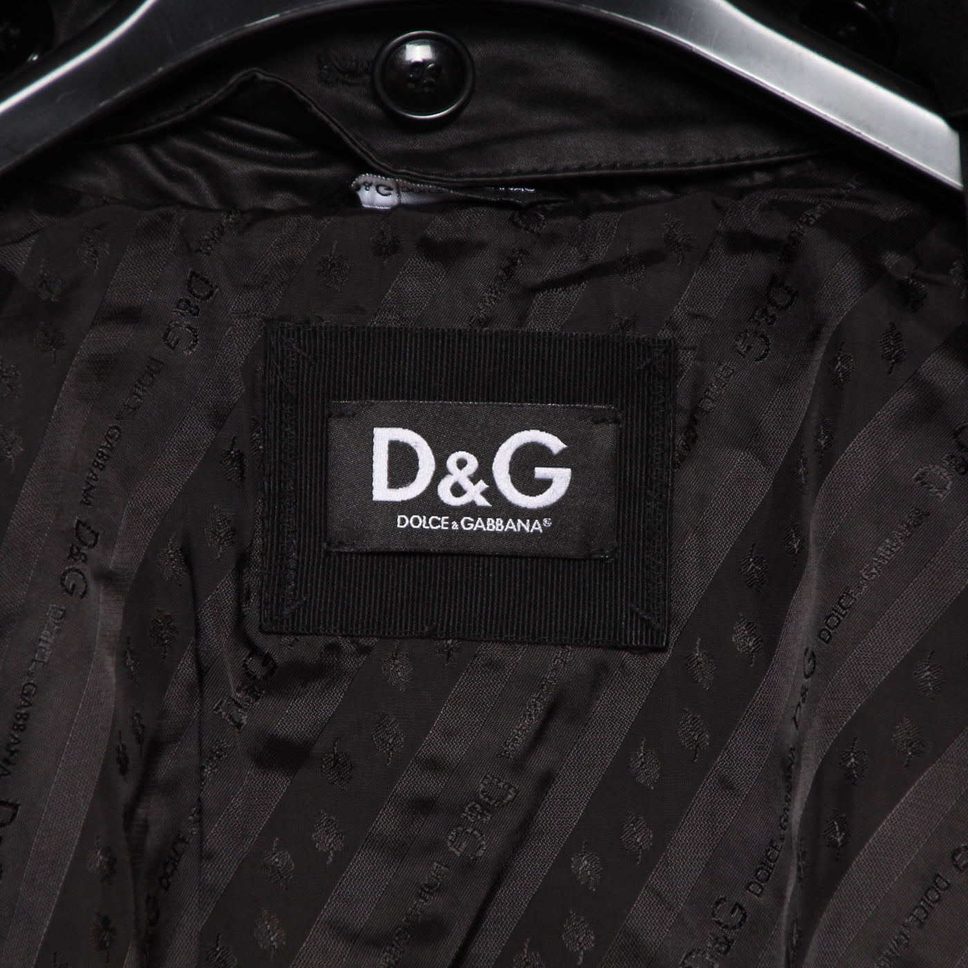 D&G Trench Doppio Petto Nero Taglia 50 Donna