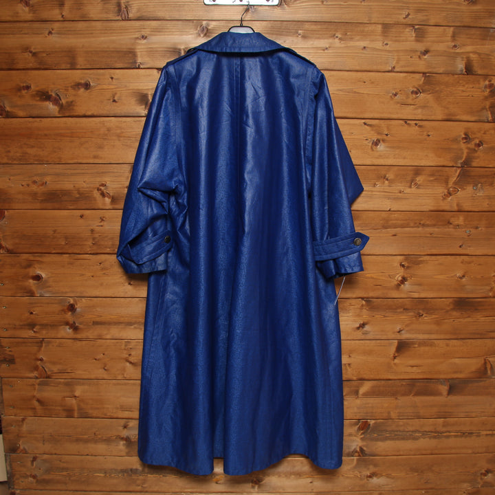 Yves Saint Laurent Variation Trench Doppio Petto Blu Taglia 44 Donna