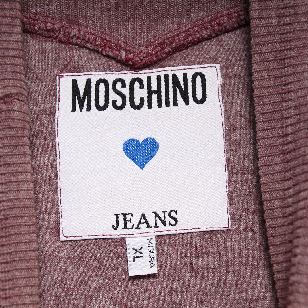 Moschino Jeans Felpa Vintage Marrone Taglia XL Uomo