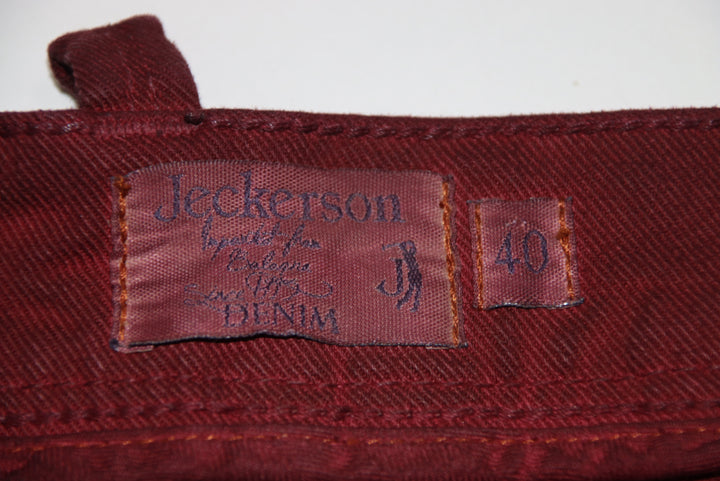 Jeckerson Pantalone Bordeaux W40 Uomo Deadstock W/Tags