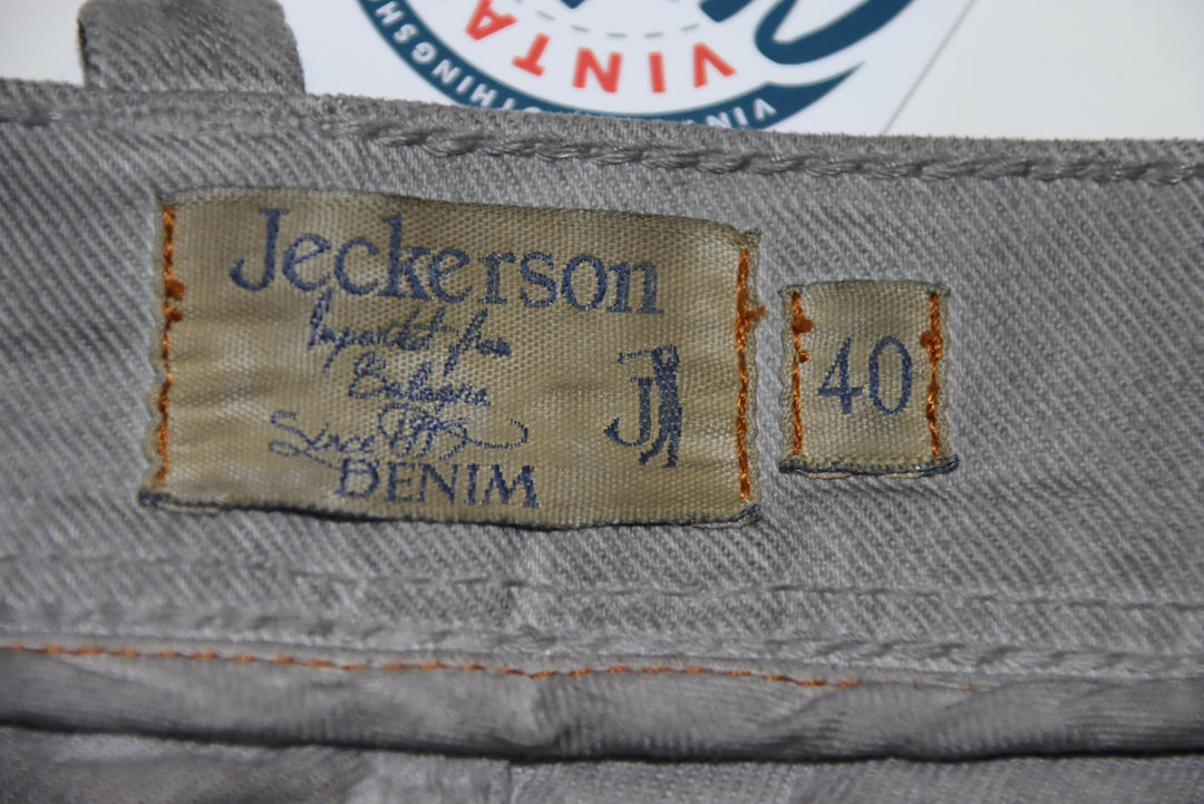 Jeckerson Pantalone Grigio W40 Uomo Deadstock W/Tags