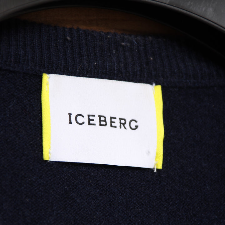 Iceberg Maglione Blu con Pantera Rosa Taglia XL Unisex