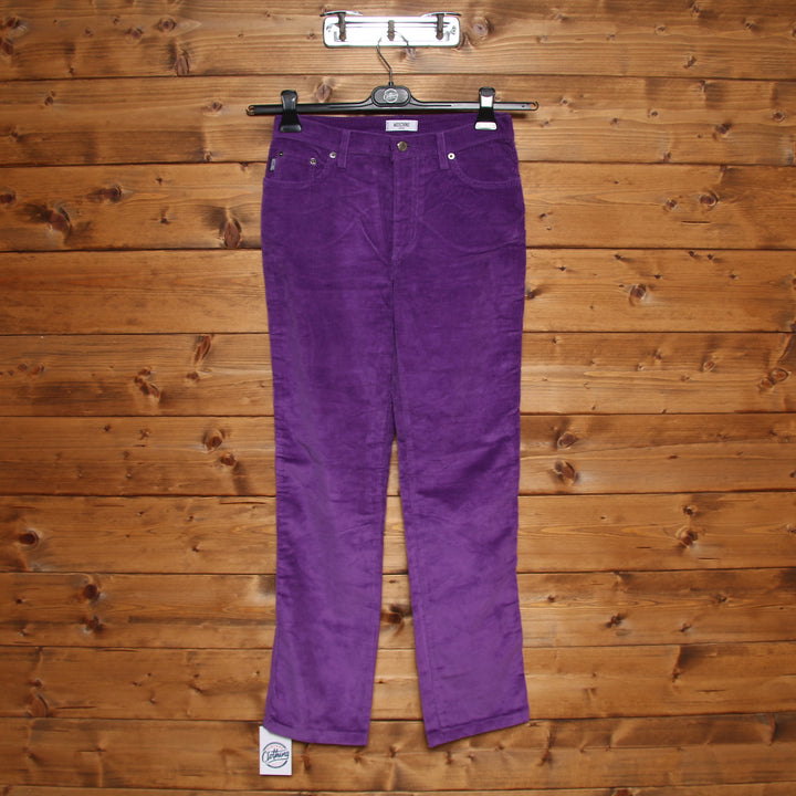 Moschino Jeans Pantalone Viola Taglia W30 Donna