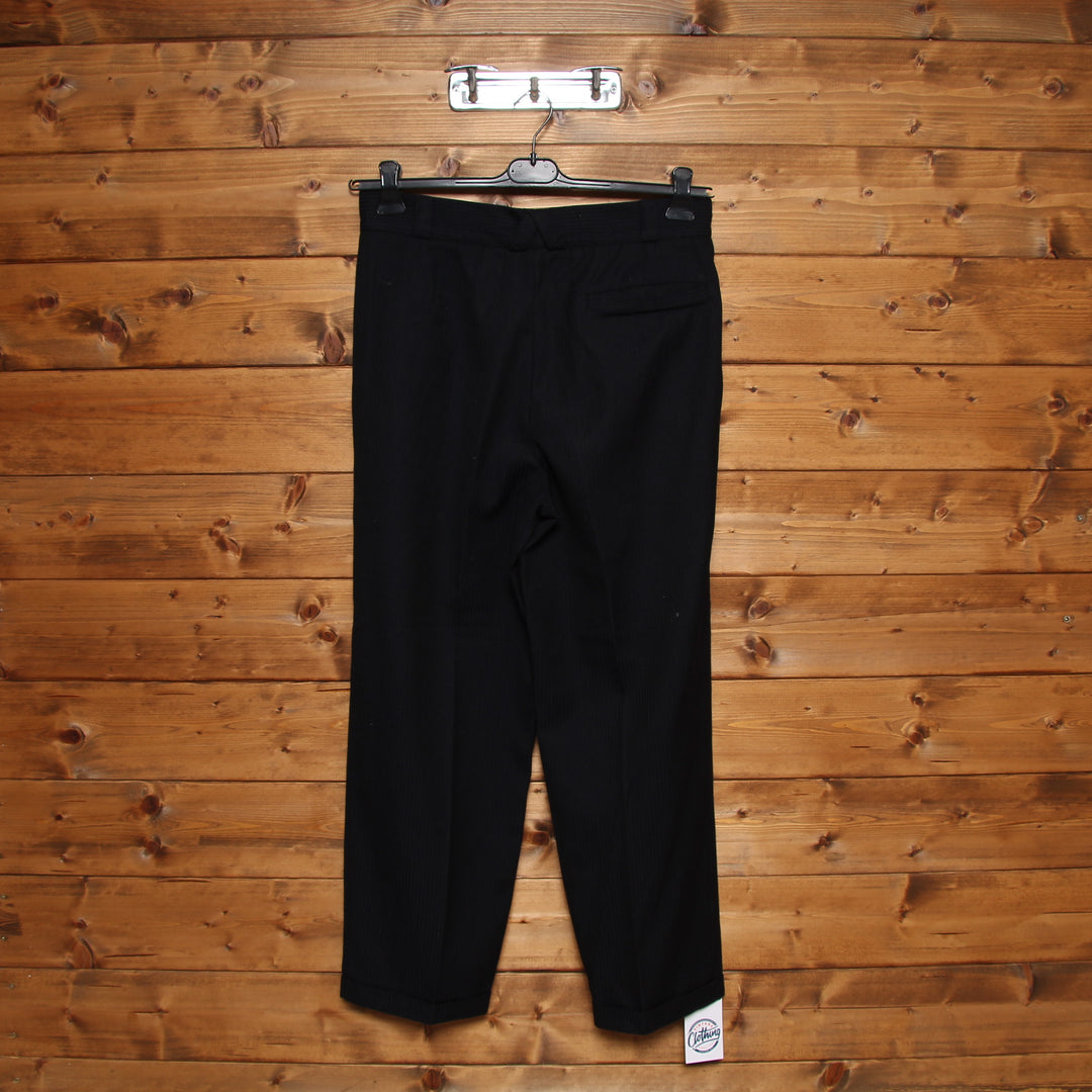 Gianni Versace Pantalone Vintage Blu e Nero Taglia 50 Uomo