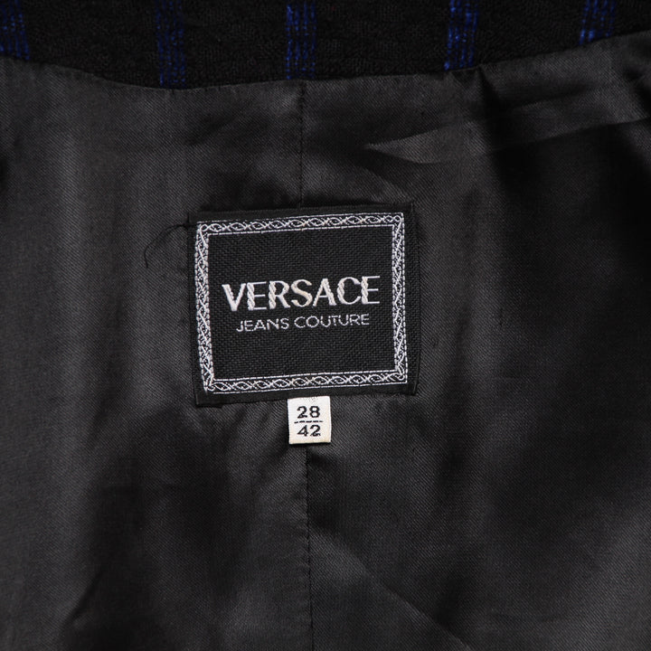 Versace Jeans Couture Giacca Doppio Petto Nero e Blu Donna